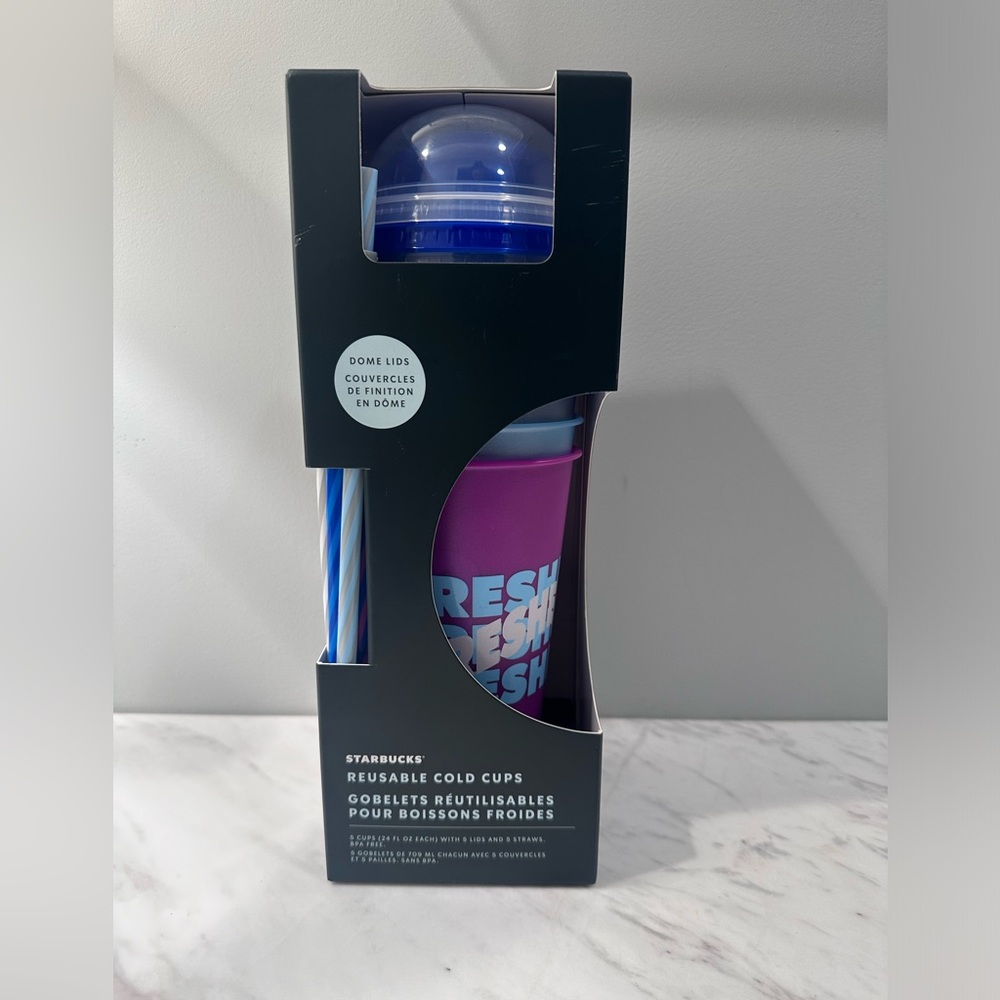 Starbucks Reusable Cold Cups with Dome Lids 24oz